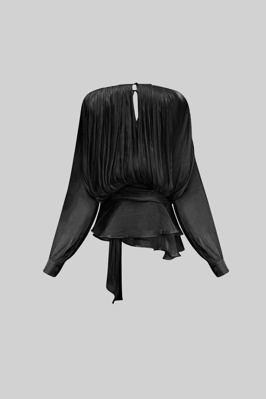 Draped Mini Dress - Black