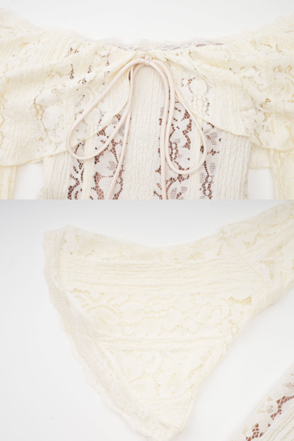 Lace Gown With Romantic Off-Shoulder Silhouette - White