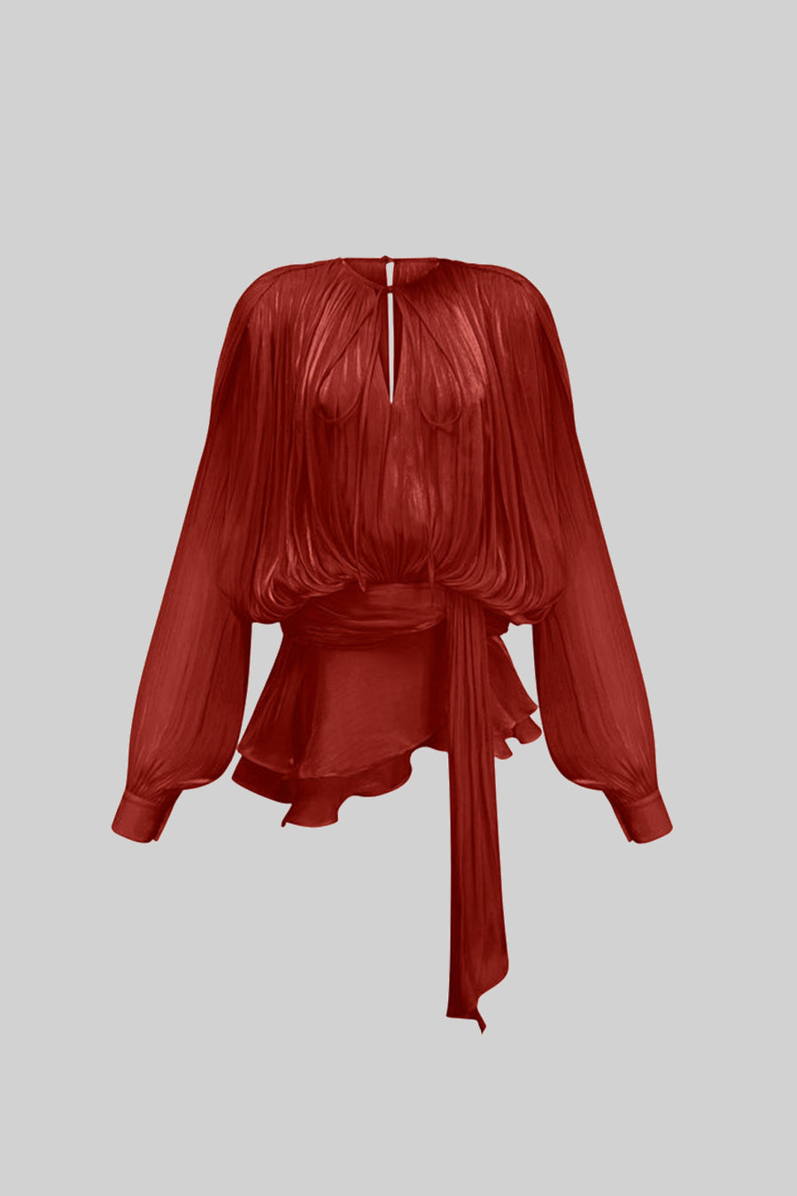 Draped Mini Dress - Red