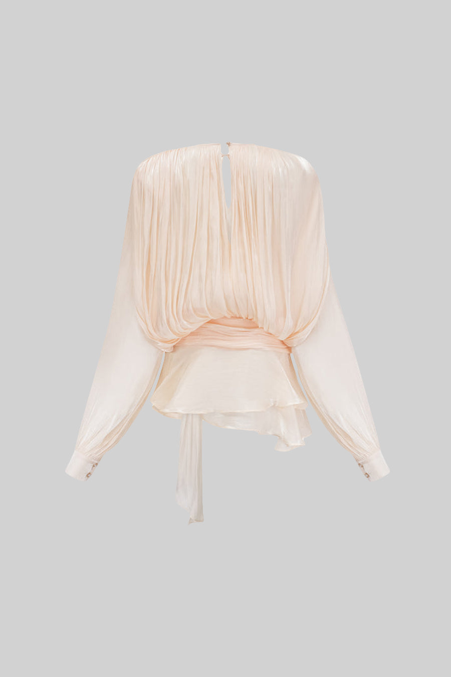 Draped Mini Dress - Beige